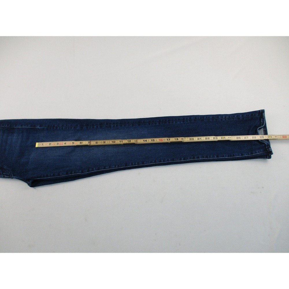 Mother High Waisted Rider Skimp Jeans in Catch Me If You Can Dark Blue Wash 26 - Picture 12 of 15